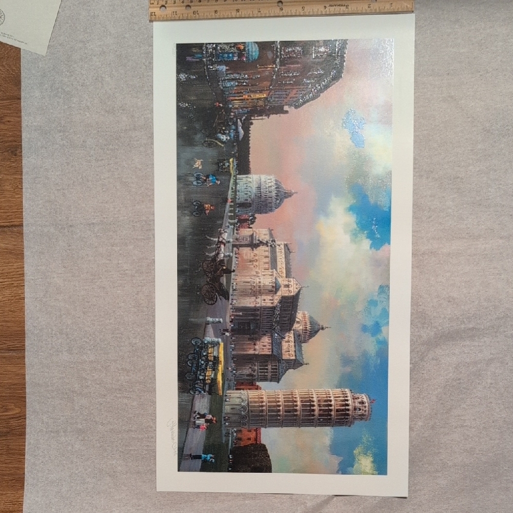 Alexander Chen, 10"x20" Seriolithograph Cityscape Art Print